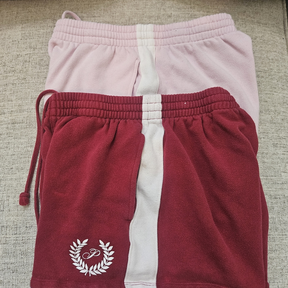 PINK Victoria's Secret Pink and Red Athletic Shorts